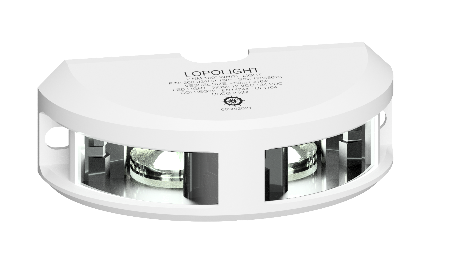 3nm 180° White, white ceramic coated 3nm 180° White, white ceramic coated